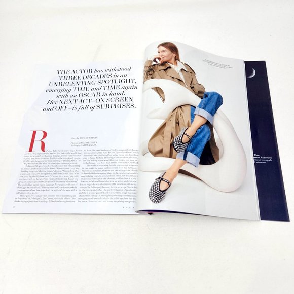 HARPER'S BAZAAR Magazine April 2022 Issue Jeans RENEE ZELLWEGER Reinvention - Picture 6 of 11